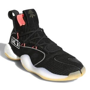 Adidas Sz 9.5 Crazy BYM X Alphatype Core Boost Basketball Shoes Black Sneakers